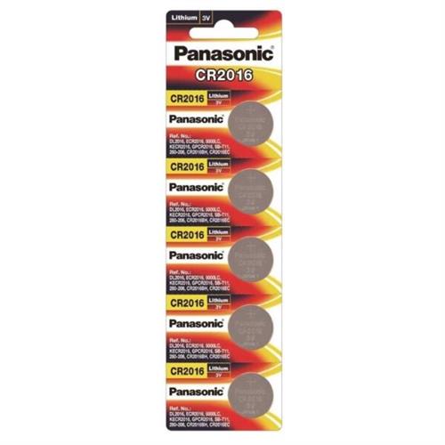 Panasonic Lithium Coin CR-2016 5 PCS Battery Pack 3V CR-2016/5BE