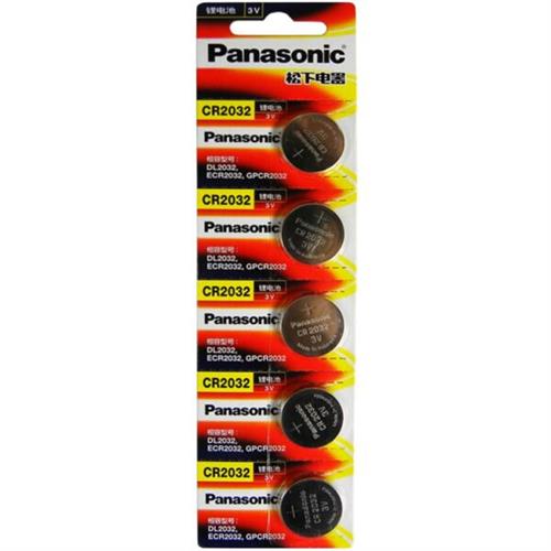 Panasonic Lithium Coin CR-2032 5 PCS Battery Pack 3V CR-2032/5BE