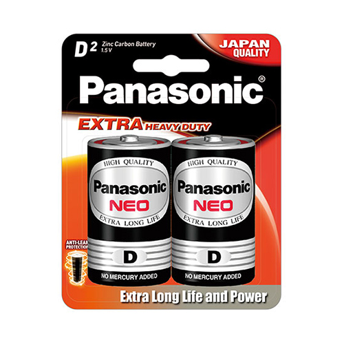 Panasonic Neo Manganese D-Size Battery R20NT/2B