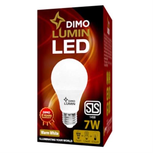 Dimo LED Bulb E27 7 Watt Warm White Screw Type