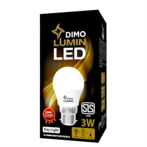 Dimo Lumin LED A3 Bulb B22 3W Day Light Pin Type