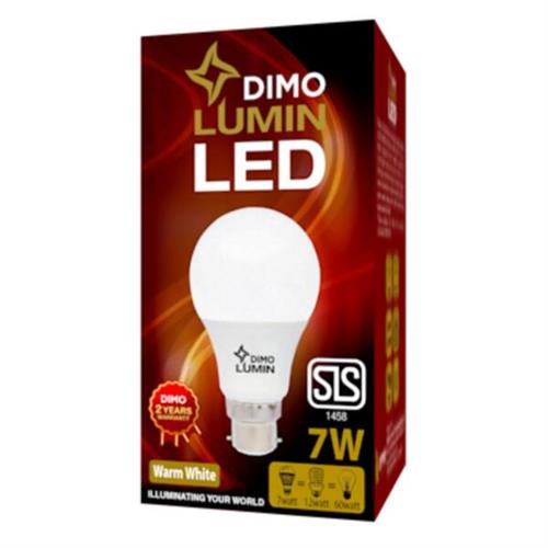 Dimo Lumin LED A3 Bulb B22 7W Warm White Pin Type