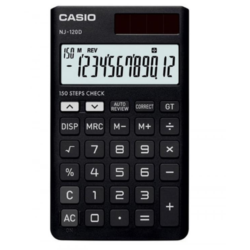 Casio Travel Check Pocket Calculator NJ-120D-BK