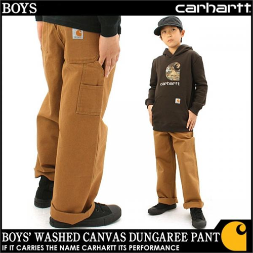 Boys Washed Canvas Dungaree Pant Carhartt