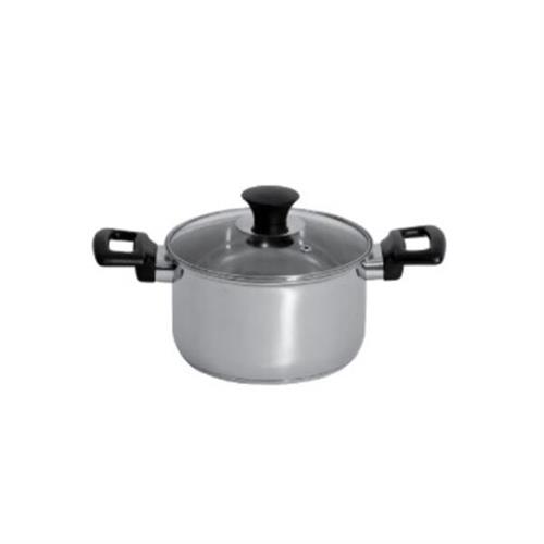 Innovex Stainless Casserole Pan With Glass Lid 18cm x 9cm ICR002