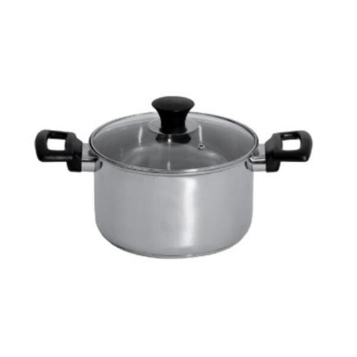 Innovex Stainless Casserole Pan With Glass Lid 22cm x 11.2cm ICR004