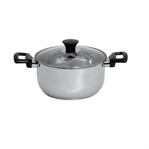 Innovex Stainless Casserole Pan With Glass Lid 24cm x 11.5cm ICR006