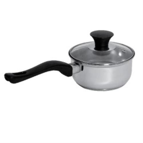 Innovex Stainless Saucepan With Glass Lid 16cm x 7.5cm ISP002