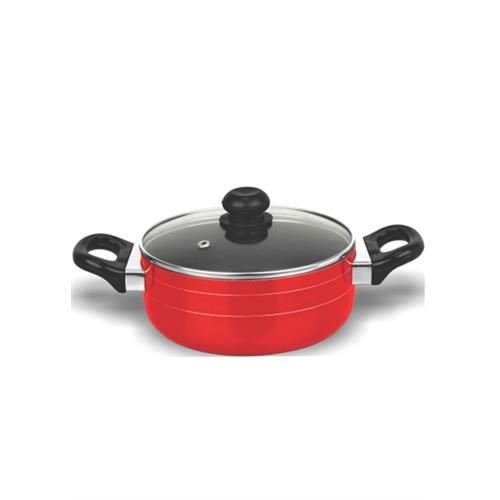 Wipro 24cm Non Stick Casserole with Glass Lid CRG24