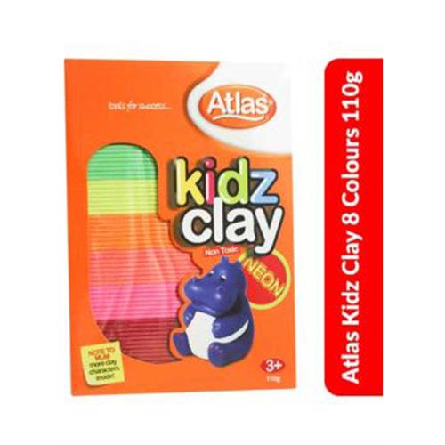 Atlas Imported Kidz Clay 08 Colours 110g