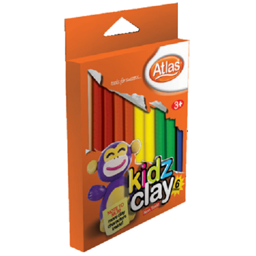 Atlas Imported Kidz Clay 12 Colours 200g