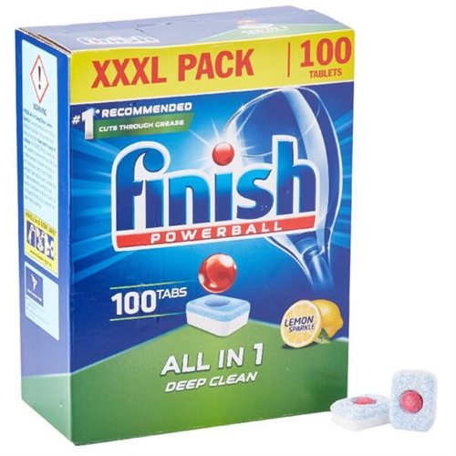 Finish Powerball All in 1 Deep Clean Dishwasher Tablets XXXL Pack (100 Tablets)