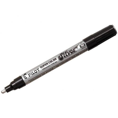 Pilot Super Color Permanent Medium Marker Silver