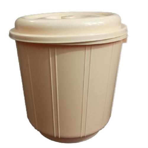 Daxer 9L Round Plastic Bucket Strong Drum With Handle & Lid Yellow DBS09