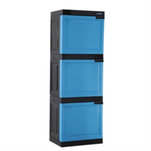 Daxer 3 Drawer Plastic Cupboard Blue DMC 003C