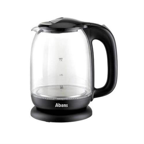 Abans 1.7L Electric Glass Kettle With Rotary Base Black HHB1792