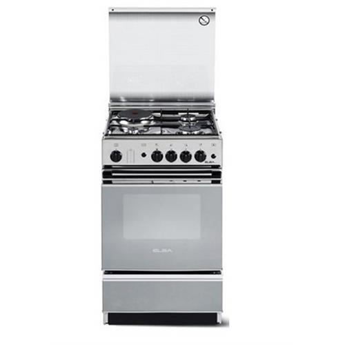 Elba Stainless Steel Four Burner Cooker with Oven N55X340