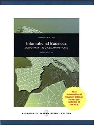 International Business Book Paperback Charles W.L. Hill