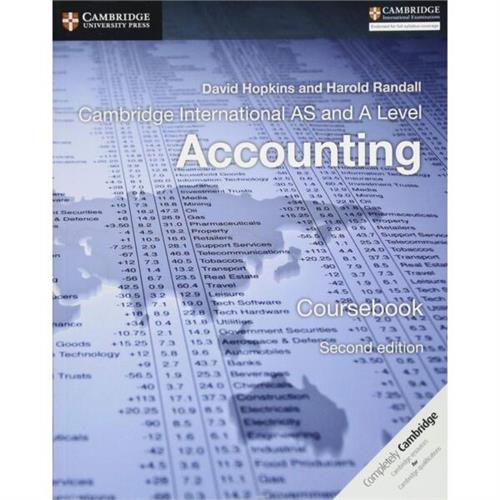 Cambridge International AS and A Level Accounting Coursebook