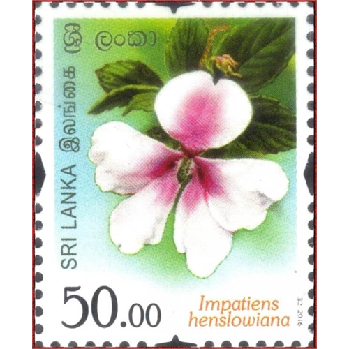 Sri Lanka 2016-10-07 Flowers Of Sri Lanka Impatiens Henslowiana Stamp Rs 50.00