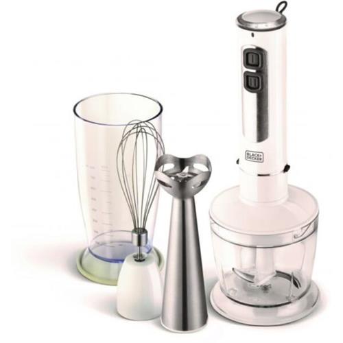 Black & Decker 400W 4 in 1 Stainless Steel Stem Hand Blender with Chopper and Whisk SB4000-B5