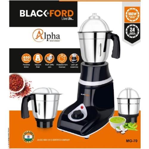 Black Ford 650W 3 Jar Mixer Grinder MG-70