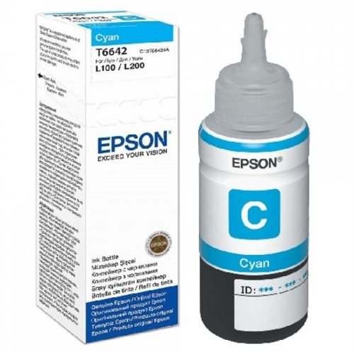 Epson Original Ink Cyan For L100/L200 70ml T6642