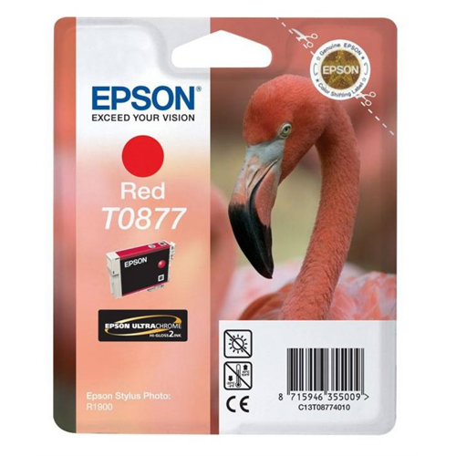 Epson Original Ink Red High Gloss Optimizer For Stylus Photo R1900 T0877