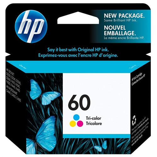 HP 60 Tri-color Original Ink Cartridge CC643WN