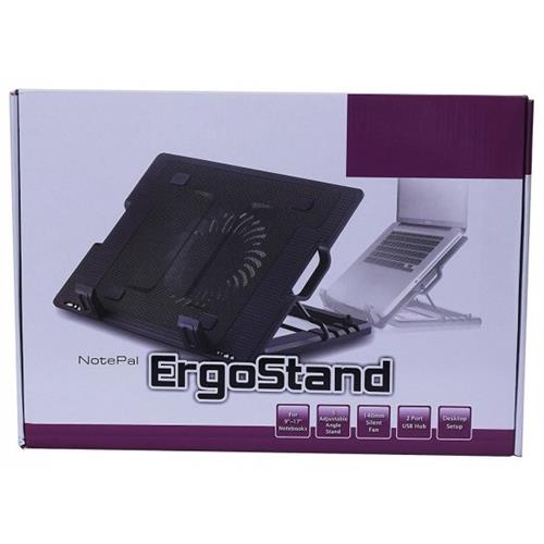 NotePal ErgoStand Notebook Stand & Cooling Pad Black