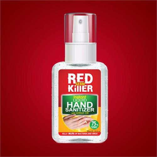 4Rever Red Germ Killer Instant Hand Santizer Liquid With 75 % Alcohol 50ml