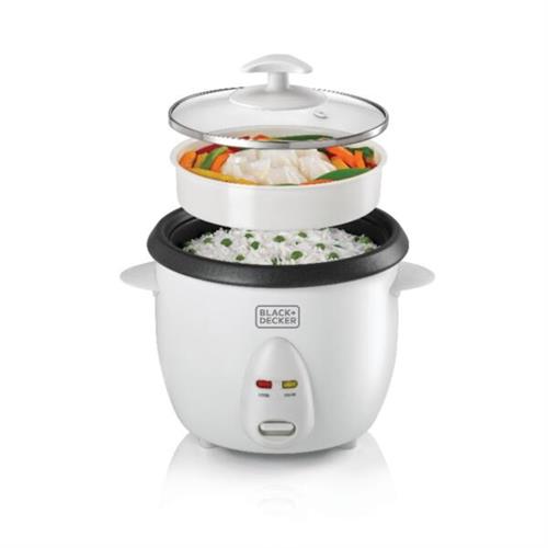 Black+Decker 1.0L Non-Stick Rice Cooker With Glass Lid RC1050-B5