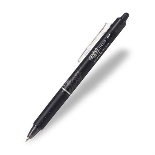 Pilot Frixion Roller Ball Erasable 0.7mm Fine Clicker Pen Black BLRT-FR7-B