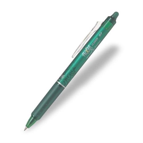 Pilot Frixion Roller Ball Erasable 0.7mm Fine Clicker Pen Green BLRT-FR7-G