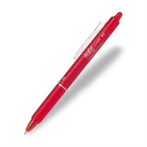 Pilot Frixion Roller Ball Erasable 0.7mm Fine Clicker Pen Red BLRT-FR7-R