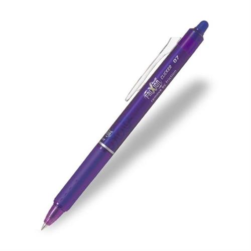 Pilot Frixion Roller Ball Erasable 0.7mm Fine Clicker Pen Violet BLRT-FR7-V