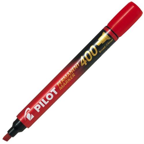 Pilot Permanent Marker 400 Marker Pen Red Broad Chisel Tip SCA-400