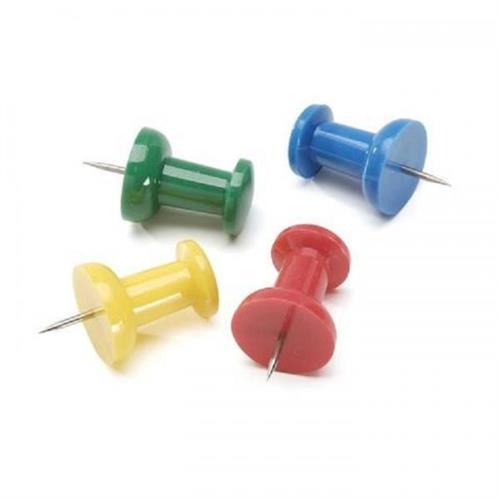 Push Pins Assorted Colours 50 Pack