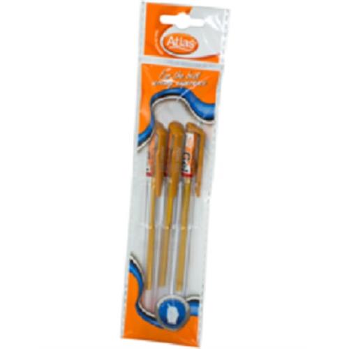 Atlas Chooty Gel 3 Pen Pack Gold