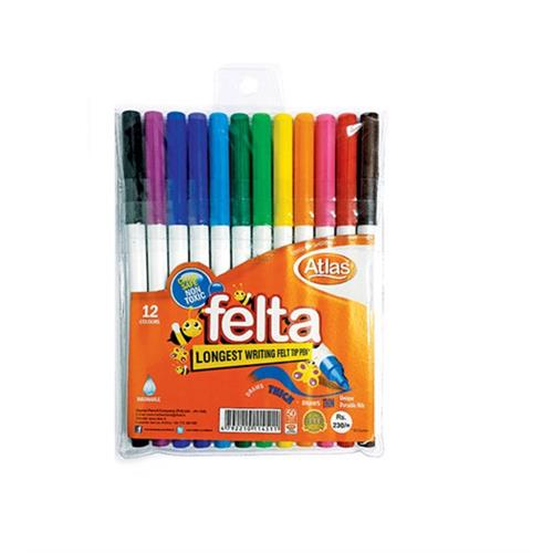 Atlas Felta Colour Pen 12 Pack