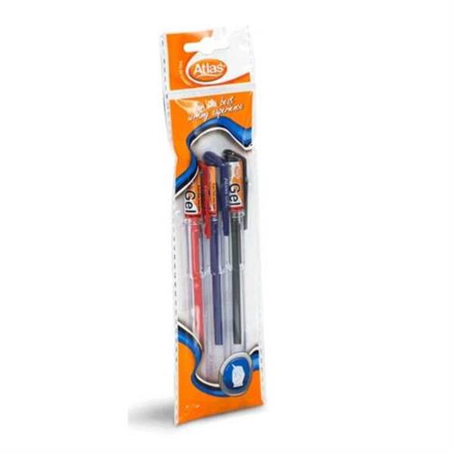 Atlas Pen Chooty Gel Assorted Pack of 3