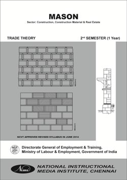 Mason Trade Practical Book : Construction, Construction Material & Real Estate (1 Year , 2nd Semester) by NIMI