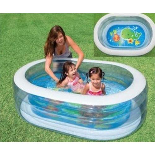 Intex Oval Whale Kids Fun Inflatable Pool 57482