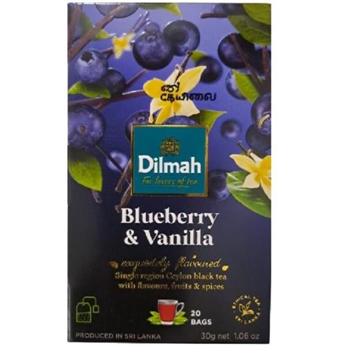 Dilmah Blueberry & Vanilla Flavoured Ceylon Black Tea 20 Tea Bags