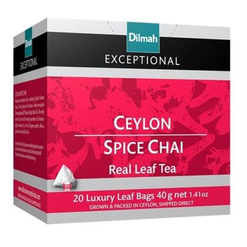 Dilmah Exceptional Real Leaf Ceylon Spice Chai Tea 20 Tea Bags