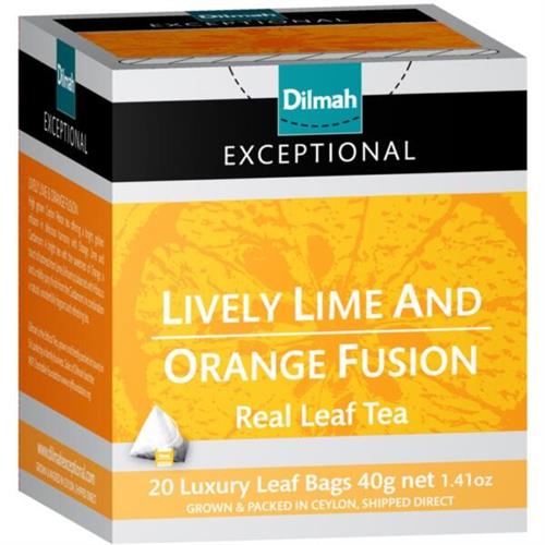 Dilmah Exceptional Real Leaf Lively Lime and Orange Fusion Tea 20 Tea Bags