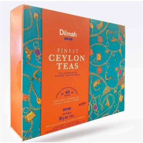 Dilmah Finest Ceylon Black Teas 80 Bags, 5 Flavoured 160g