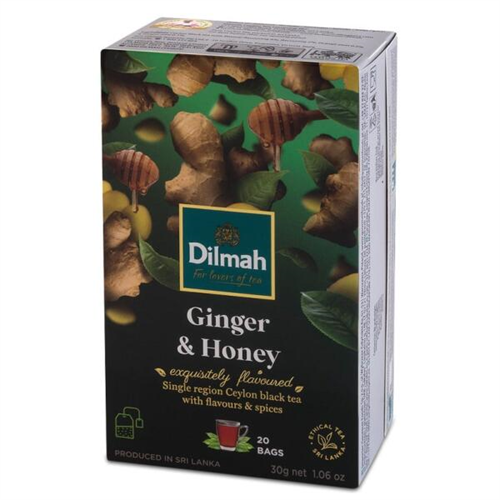 Dilmah Ginger and Honey Flavoured Ceylon Black Tea 20 Tea Bags