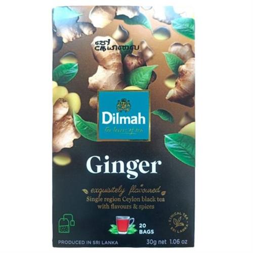 Dilmah Ginger Flavored Black Tea 20 Tea Bags