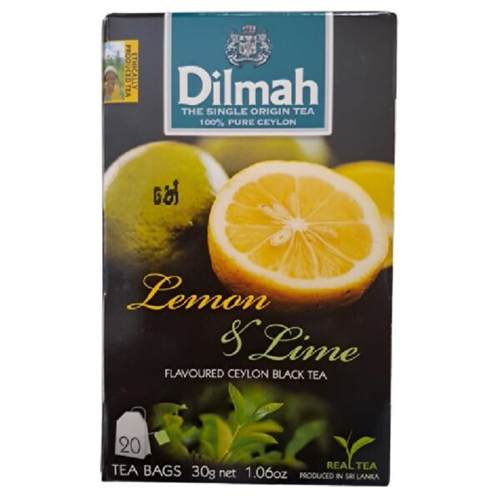 Dilmah Lemon and Lime Flavoured Black Tea 20 Tea Bags